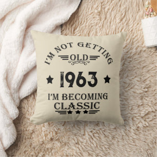 Coussin Cadeau personnalisé vintage 60e anniversaire
