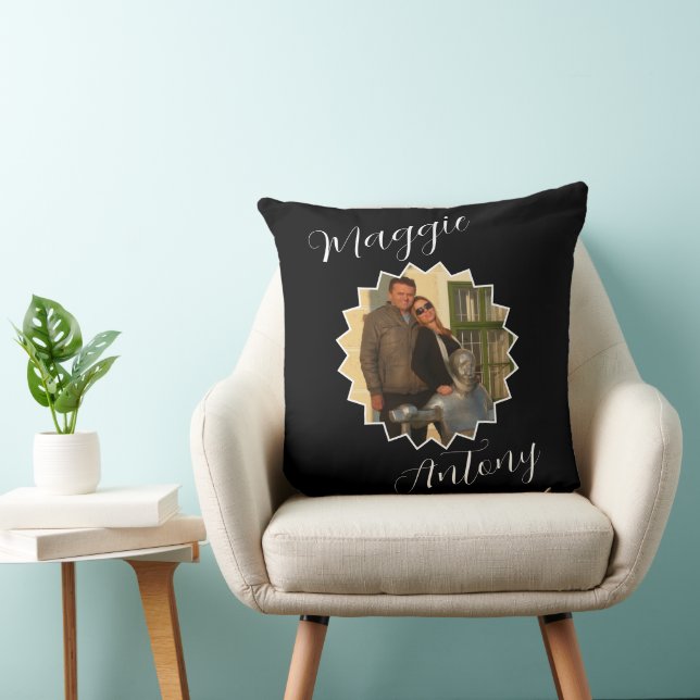 Coussin Cadeau photo de couple (Chaise)