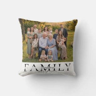 Coussin Cadeau Photo de Famille Élégant