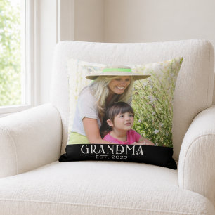 Coussin Cadeau photo de grand-mère établie