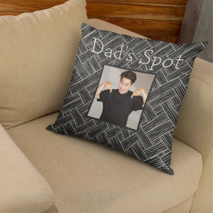 Coussin Cadeau photo de la Fête des pères de photos de pap