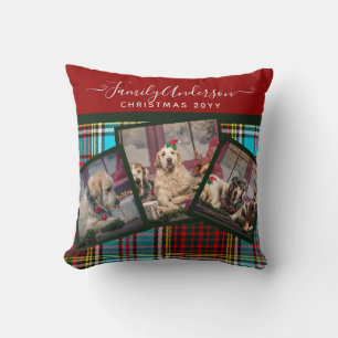 Coussin CADEAU PHOTO DE NOËL - Anderson Tartan Collage