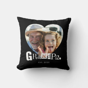 Coussin Cadeau Photo Grand-père Fondé Par Papa