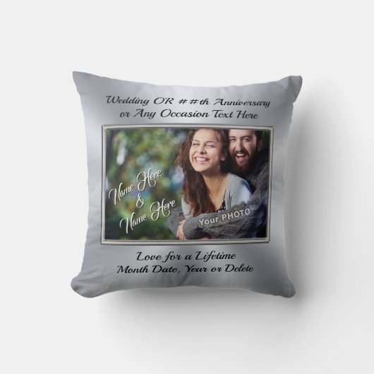 Coussin Cadeau photo Mariage ou cadeau d'anniversaire par (Recto)
