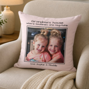 Coussin Cadeau Photo Pour Grand-mère Les Heures De Coucher