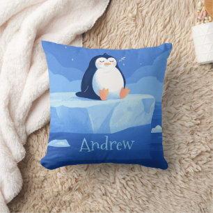 Coussin Cadeau pingouin mignon, Pingouin personnalisé