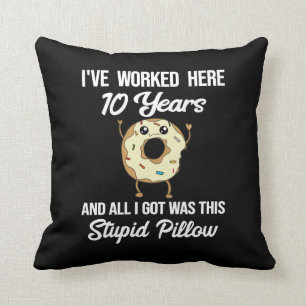Coussin Cadeau pour 10 ans de travail Dixième employé