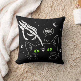 Coussin Cadeau pour amateur de chat noir Halloween, Câlin