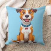 Coussin Cadeau pour amateur de chien joyeux de style dessi (Couverture)