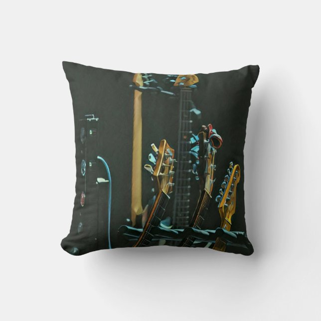 Coussin Cadeau pour ami guitariste (Recto)