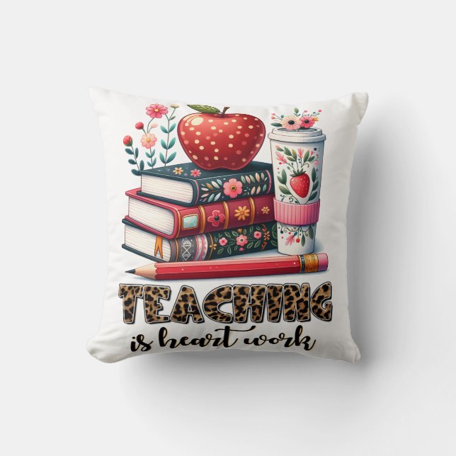 Coussin Cadeau pour Enseignant | Enseigner est une Affaire (Recto)