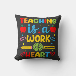 Coussin Cadeau pour enseignant L'enseignement est un trava