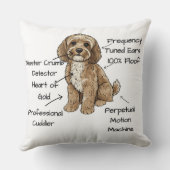 Coussin Cadeau pour les amateurs d'anatomie mignonne de ch (Verso)