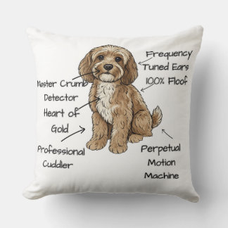Coussin Cadeau pour les amateurs d'anatomie mignonne de ch