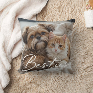 Coussin Cadeau pour papa de chien et maman de chat Meilleu
