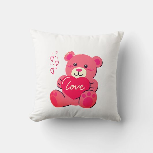 Coussin Cadeau romantique de la Saint-Valentin (Recto)