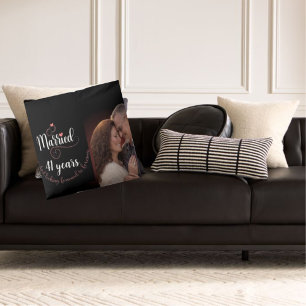 Coussin Cadeau romantique pour 41 ans de mariage 