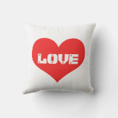 Coussin Cadeau Saint-Valentin Amour Cœur Mignon Rouge Blan (Verso)