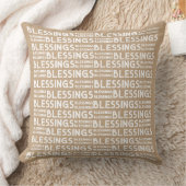 Coussin Cadeau Typographique de Bénédictions Tons Blancs e (Couverture)