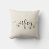 Coussin Cadeau Wifey, Hubby et Wifey Mariage (Recto)