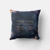 Coussin Cadeaux célestes Statistiques de naissance Garde N (Verso)