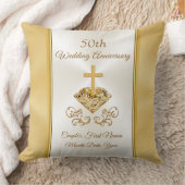 Coussin Cadeaux chrétiens du 50e anniversaire Mariage, Gol (Couverture)