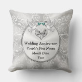 Coussin Cadeaux COTTON pour le 2e anniversaire de Mariage. (Recto)