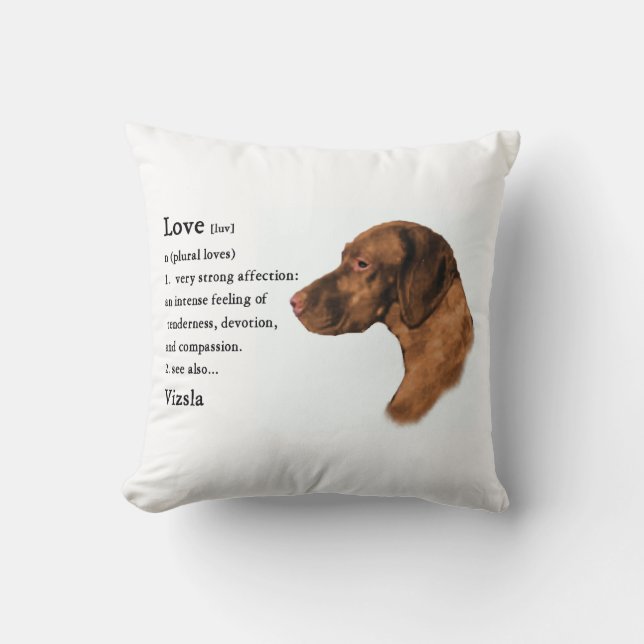 Coussin Cadeaux d'amour Vizsla (Recto)