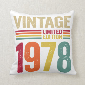 Coussin Cadeaux de 44 ans Vintage 1978 44e cadeau d'annive