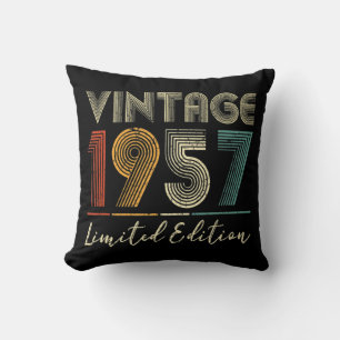 Coussin Cadeaux de 65 ans Vintage 1957 Édition limitée 65t