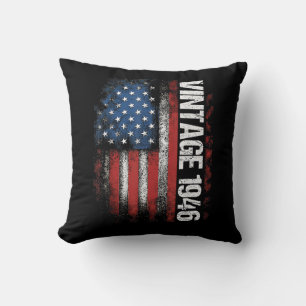 Coussin Cadeaux de 80e anniversaire de 1946 vintage 80 ans
