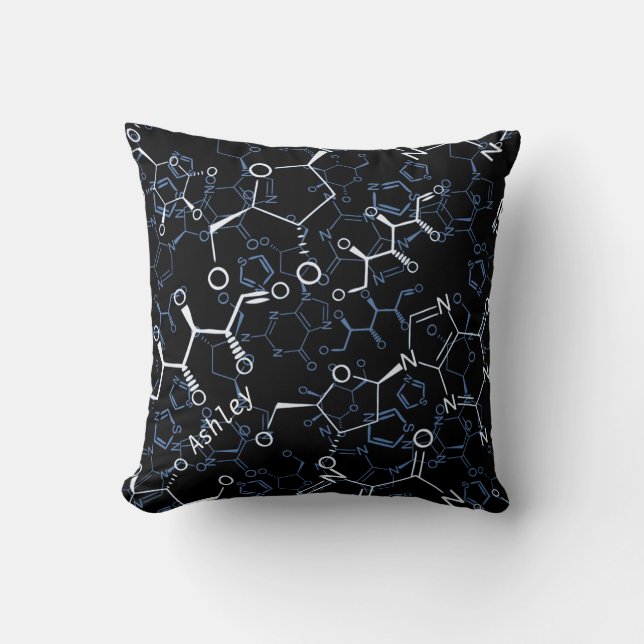 Coussin Cadeaux de chimie de formule chimique (Recto)