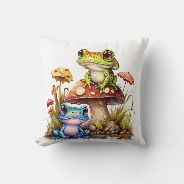 Coussin Cadeaux de marchandises de grenouille (Recto)