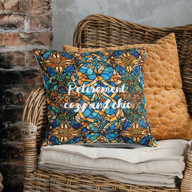 Coussin Cadeaux de retraite classique pour maman Son (Classic Antique Tile Retirement Gifts for Mom Her)