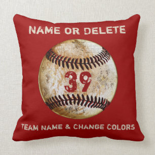 Coussin Cadeaux d'équipe de baseball Personnalisés TEXTE e