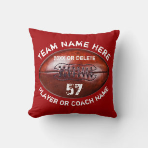 Coussin Cadeaux d'équipe de football 4 boîtes de texte dan