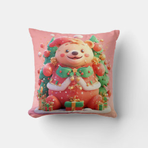 Coussin Cadeaux d'ours en peluche de Noël Arbre décoratif
