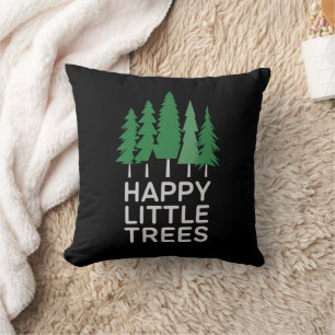Coussin Cadeaux drôles de camping d'arbres peu heureux