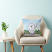 Coussin Cadeaux et accessoires blancs de Pomeranian (Chaise)