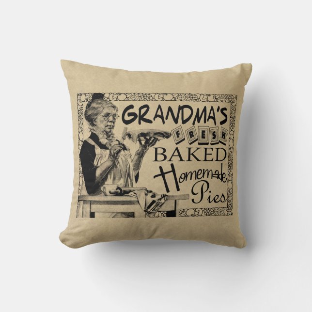 Coussin Cadeaux faits maison des tartes de la grand-maman (Recto)