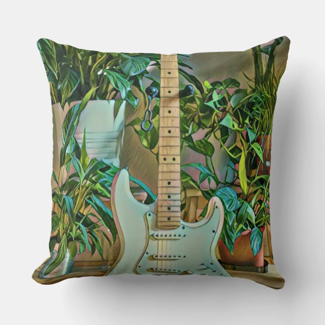 Coussin Cadeaux guitaristes (Recto)