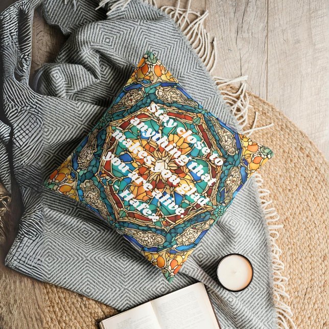 Coussin Cadeaux iraniens Motifs en mosaïque de verre sur m (Custom Stained Glass Mosaic Pattern Iranian Gifts)