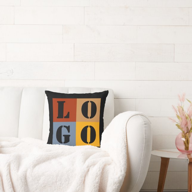 Coussin Cadeaux personnalisés modernes Noir Simple (Canapé)