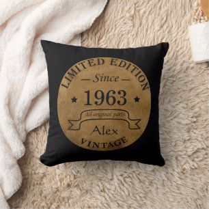 Coussin Cadeaux personnalisés soixante vintages 60e annive