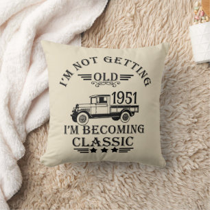 Coussin Cadeaux personnalisés vintages 65e anniversaire