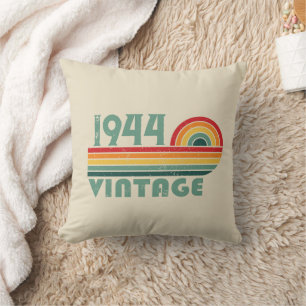 Coussin Cadeaux personnalisés vintages de 80e anniversaire