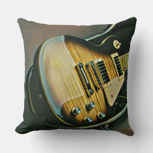 Coussin Cadeaux pour guitariste (Recto)