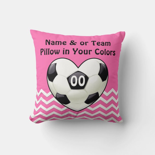 Coussin Cadeaux pour les footballeurs de fille, votre (Recto)