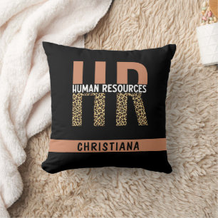 Coussin Cadeaux RH Empreintes de léopard RH personnalisés