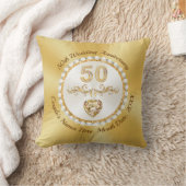 Coussin Cadeaux traditionnels personnalisés, 50e anniversa (Couverture)